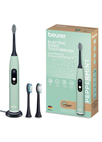 Щетка зубная электр., Peppermint GP, 80т. кол/мин, насадок-2, 5 режимов, мятный Beurer (370622096)