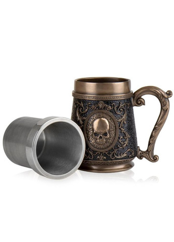 Пивная кружка в стиле Готика 15х10х11 см 600 мл бокал покрытый бронзовым напылением 177694 Veronese (302239095)