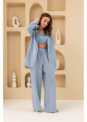 Голубые широкие брюки Seventeen (355264913)