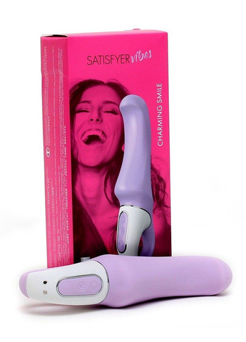 Мощный вибратор Vibes Charming Smile с гибким стволом, литой силикон, 12 режимов работы Satisfyer (298349385)