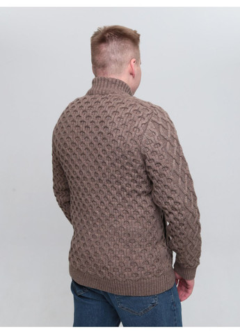 Бежевый зимний свитер мужской бежевый шерстяной зимний с горлом Pulltonic Пряма