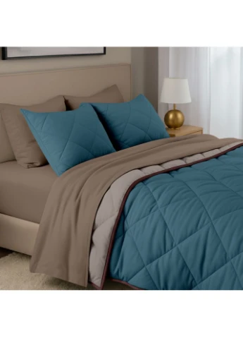 Покрывало стеганное двухстороннее OCEAN SAND CS6 110x140 см Бежево-голубой Cosas (379797752)