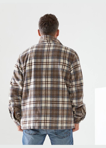 Коричневая зимняя куртка-рубашка для мужчин "для осени-весны - безупречный выбор" b-305 xl, коричневый Sofia