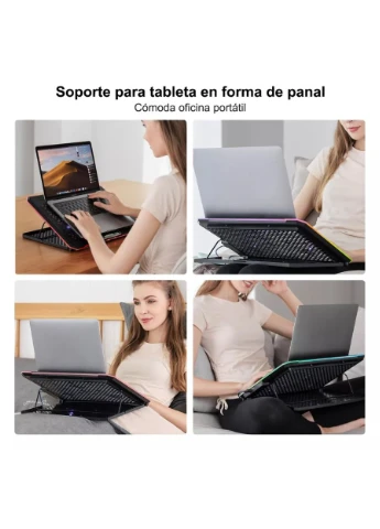 Охолоджувальна підставка для ноутбука 15-21 дюймів K-15D 15 fans RGB IceCoorel (382480230)