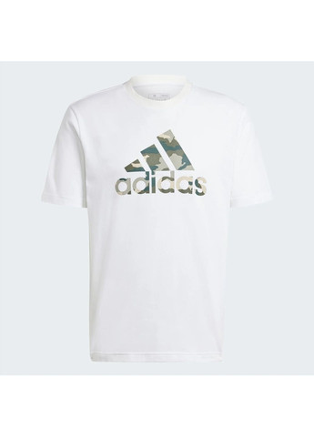 Біла футболка чоловіча camo badge of sport graphic white iw2676 adidas