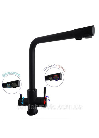 Комплект чорної кухонної мийки та змішувача з нержавіючої сталі NB-7848 Nett (336933066)