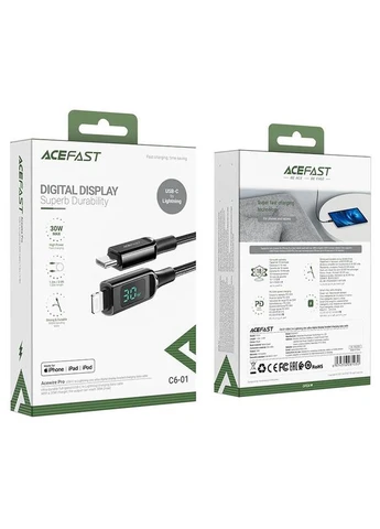 Зарядний кабель Type-C to Lightning Acefast 1.2 м TPE 30W No Brand C6-01 (402060286)