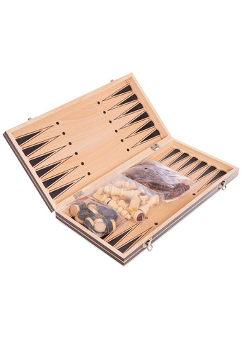 Шахматы, шашки, нарди 3 в 1 деревянные с магнитом W7704H (фигуры-дерево, раствор доски 39см x 39см) SP-Sport (356118786)