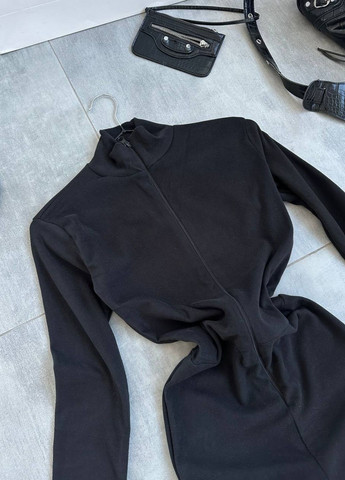 Сплошной комбинезон с лосинами Tik-Tak комбинезон-брюки однотонный чёрный повседневный