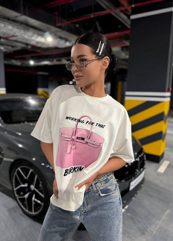 Футболка вільного крою з малюнком Tik-Tak - (341125144)