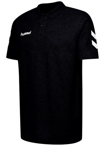 Черная футболка-поло для мужчин Hummel с надписью