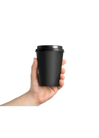 Стакан 340мл бумажный Total BLACK (1уп/50шт) Allegro-Opt (359432618)