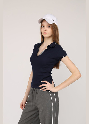 Синяя женская футболка-футболка поло женская цвет синий цб-00272227 Busem