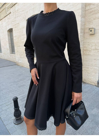 Черное элегантное платье No Brand