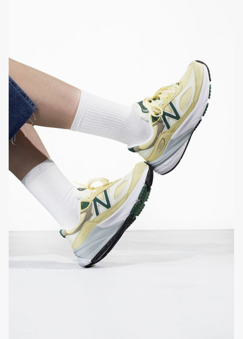 Жовті Осінні кросівки чоловічі і жіночі new balane 990 v6 yellow white | нью беланс 990 в6 жовті білі No Brand