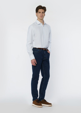 Сорочка чоловіча біло-блакитна Arber custom fit (280898598)