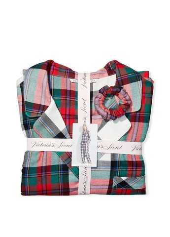 Комбінована всесезон фланелева піжама long pajama set Victoria's Secret