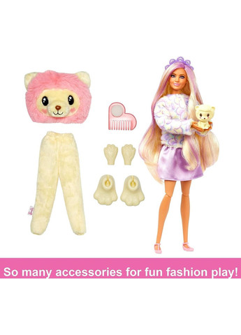 Кукла Barbie Cutie Reveal c желтыми волосами и в костюме льва Mattel (282964489)