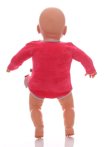 Боди с длинным рукавом для девочки велюр розовый Конфетки MiniPapi 62 см (30026) BABYKROHA (297199445)