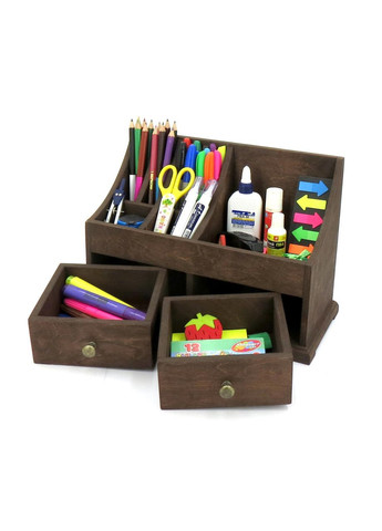 Настольный органайзер из дерева Ютика капучино (КНЦ-003109) No Brand (328227472)