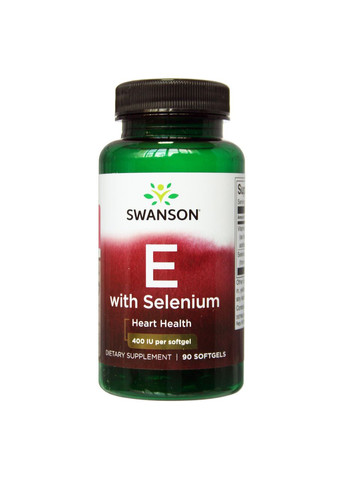 Витамин Е и Селен, антиоксидант, Vitamin E & Selenium, 90 капсул Swanson (366733907)