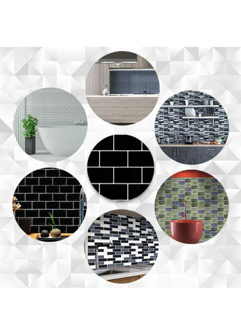 Самоклеюча поліуретанова плитка сіра цегла 305х305х1мм StickerWall-SW-00001153 Sticker Wall (369166306)