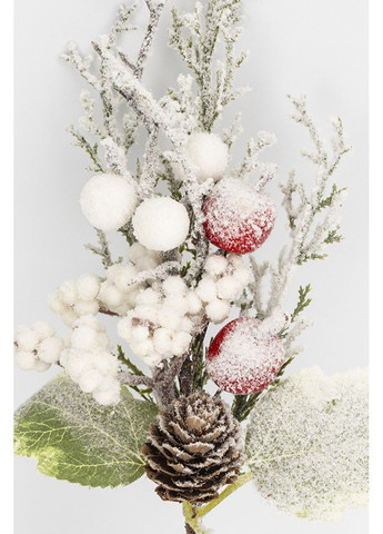 Декоративна гілка «Сніжна фантазія» колір різнокольоровий ЦБ-00286768 No Brand (365588738)