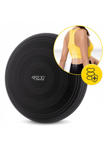 Балансувальна подушка-диск MED+ 33 см сенсомоторна, масажна Black () 4FIZJO P-5907739310149 (275399291)