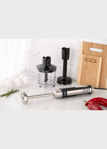 Блендер занурювальний HBG-1000BCHP, 1000Вт, 3в1, чаша-600мл, насадка для пюре, чорно-сріблястий Ardesto (329034102)