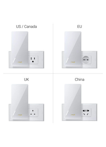 Расширитель покрытия WiFi RP-BE58 AX3000 1xGE LAN, MESH EU Asus (360395959)
