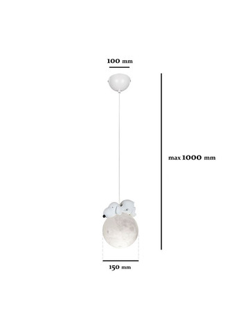 Підвісна люстра-світильник для дитячої "Песик" (82-150-1 DG) No Brand (370071544)