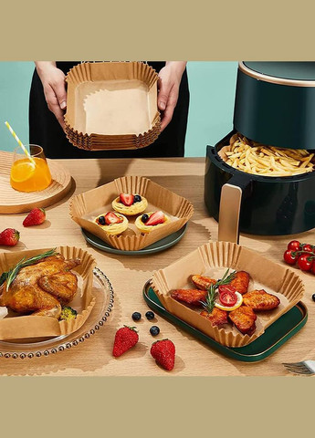 Силіконізовані пергаментні форми 16 см набір 30 шт для аерогрилю та духовки 29354 No Brand (337713443)