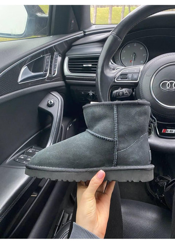 Жіночі Уггі UGG Mini Black (Замша) (366320742)