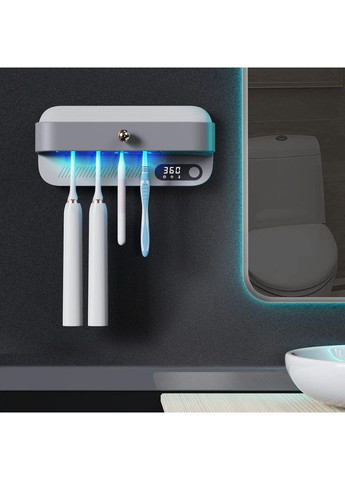 Диспенсер для зубных принадлежностей держатель для зубных щеток с УФ-стерилизатором настенный (II071) No Brand (360867164)