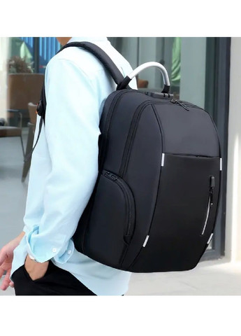 Міський повсякденний рюкзак з кодовим замком світловідбиваючими вставками кишенею для ноутбука 44х30х17 см (481721-Prob) Чорний Unbranded (365657971)