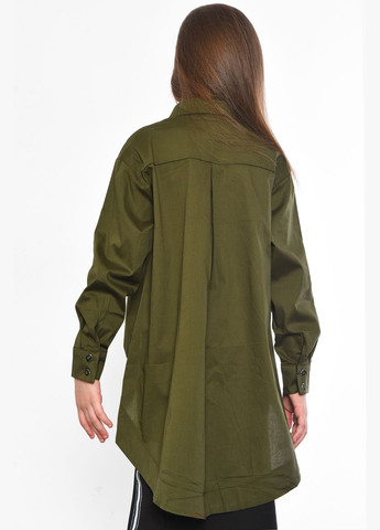 Сорочка дитяча для дівчинки кольору хакі Let's Shop (297829165)