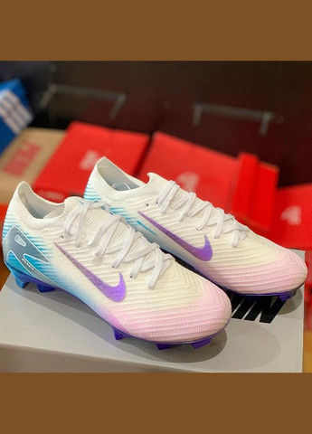 Светло-голубые детские футбольные бутсы air zoom mercurial vapor 16 elite fg, футбольные бутсы для детей No Brand