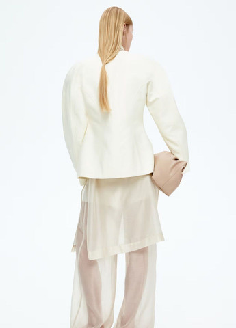 Молочный женский жакет H&M однотонный - всесезон