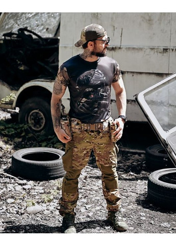 Тактическая мужская футболка Sniper серая No Brand (358203746)