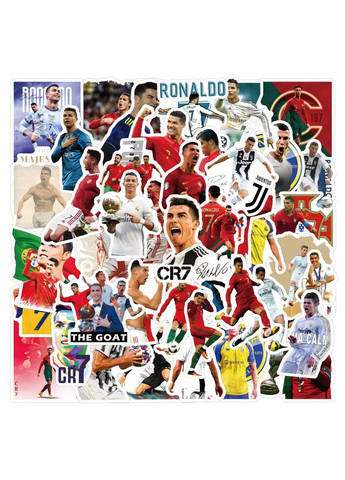 Набор наклейок, наклеек, стикеров футболиста Криштиану Роналду, Ronaldo, 50шт No Brand (361205181)