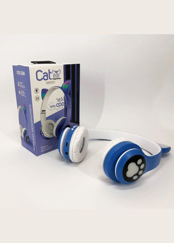 Бездротові навушники з котячими вушками та RGB підсвічуванням Cat VZV 23M. Колір: синій No Brand (357346643)