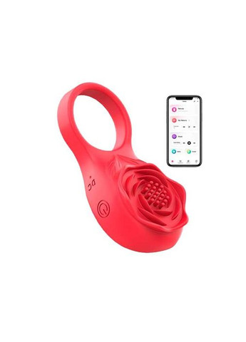 Смарт виброкольцо на пинис Love Spouse "Роза" из 9 режимов вибрации для стимуляции пениса, мошонок, так и на клитор. China (360613534)