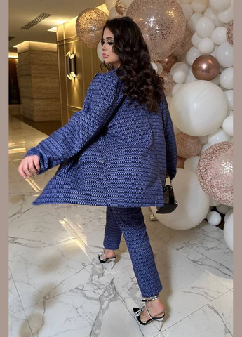 Костюм женский полуботальный тёмно-синего цвета Let's Shop (324468450)