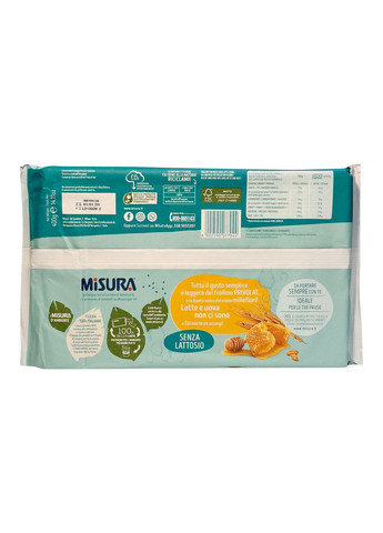 Печенье без молока и яиц с добавлением меда privolat senza latte e uova al miele, 400 г Misura (369144621)
