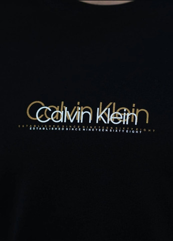 Черная футболка мужская с коротким рукавом Calvin Klein