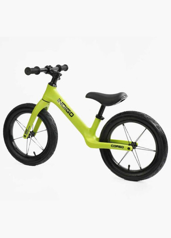 Біговел велобіг нейлонова рама та вилка надувні колеса 14'' Салатовий (D-2215-45) Corso (316089777)
