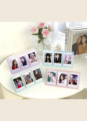 Фоторамка на 3 фото прозора для Instax Mini Рожевий Fujifilm (329191938)