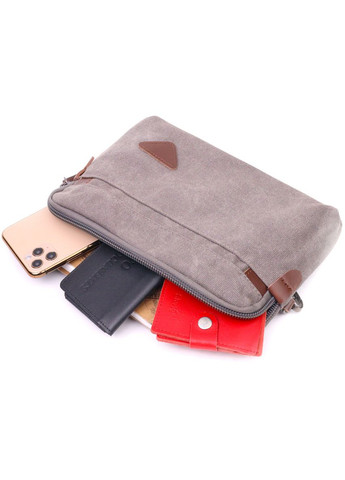 Мужская мужская косметичка из текстиля Серая 21259 Vintage (362418153)