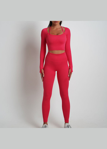 Костюм для фітнесу з утяжкою та PUSH-UP ефектом рожевий Amely (319844159)