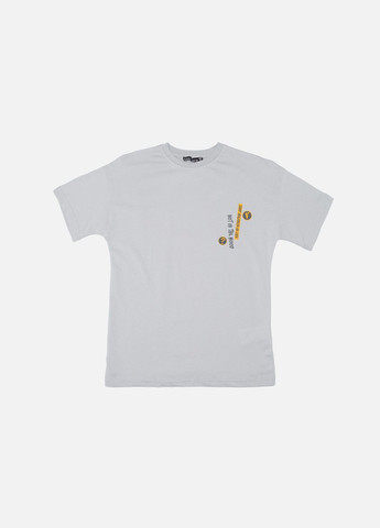 Сіра літня футболка з коротким рукавом для хлопчика колір сірий цб-00246448 First Kids